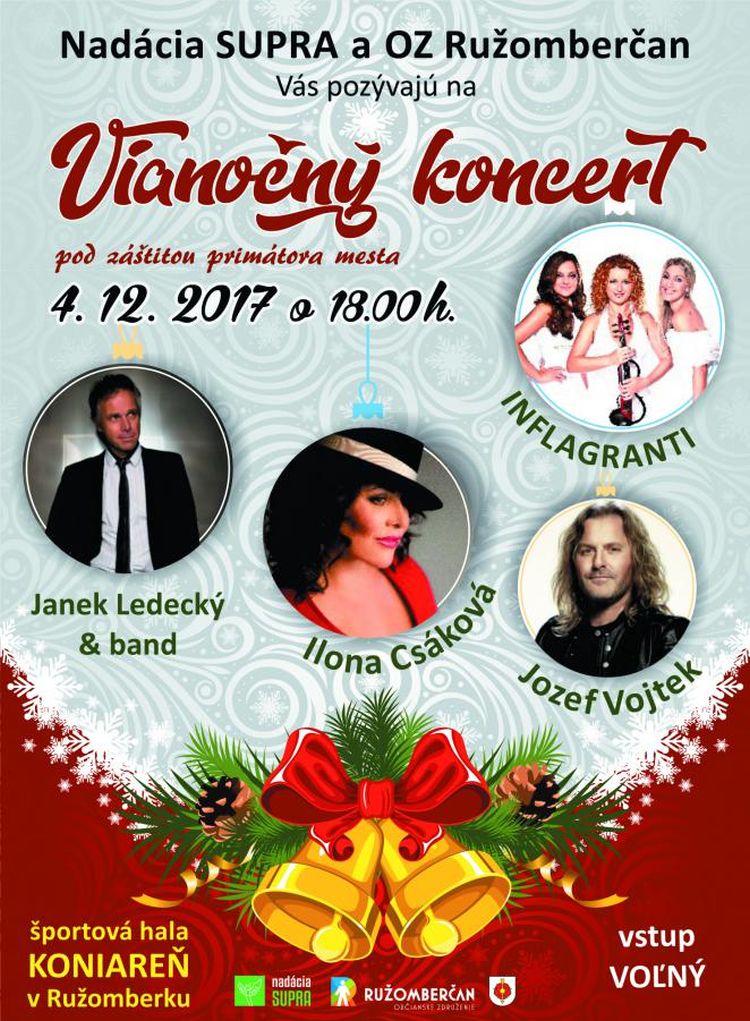 Csáková a Ledecký vystúpia na Vianočnom koncerte